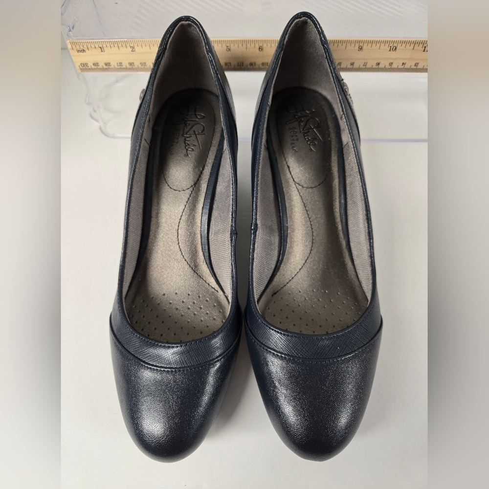 Life Stride Navy Blue Heels Sz  10 m - Picture 2 of 6